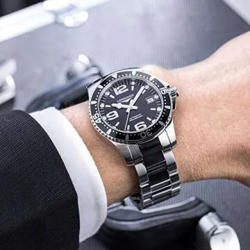 Longines HydroConquest Black Dial Automatic Mens Watch L3.741.4.56.6