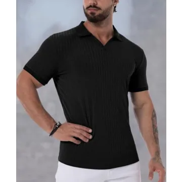 Askdeer Men's Slim Fit Muscle Polo Shirt for All Occasions