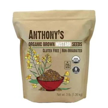 Organic Brown Mustard Seeds - Non-GMO, Gluten Free, Keto-Friendly