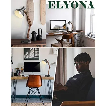 Stylish ELYONA Sapele Wood Desk Lamp with Wireless Charging