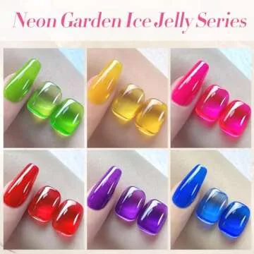 BORN PRETTY Jelly Gel Nail Polish Set - 6 Vibrant Colors