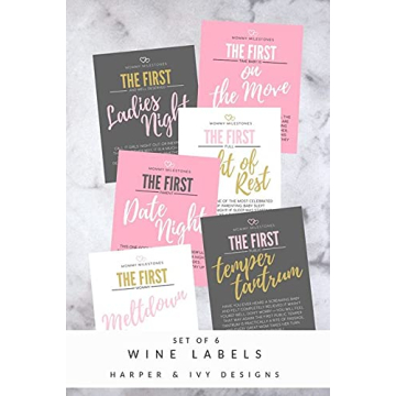 Mommy Milestone Wine Labels - Perfect Gift for New Moms