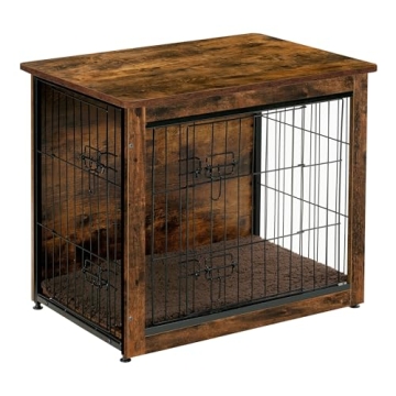 DWANTON Dog Crate Furniture with Cushion - Elegant, Functional Dog Crate for All Sizes