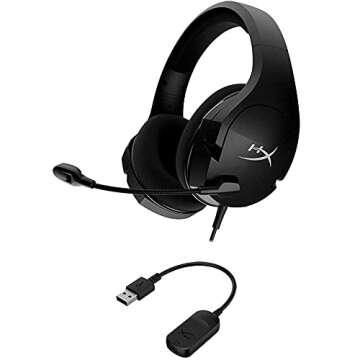 HyperX Cloud Stinger Core - Gaming Headset, for PC, 7.1 Surround Sound, Noise Cancelling Microphone, Lightweight