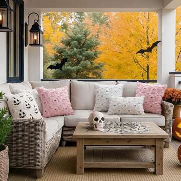 MIULEE Cute Ghost Halloween Pillow Covers for Decor