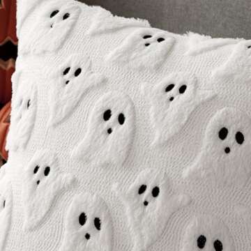 MIULEE Cute Ghost Halloween Pillow Covers for Decor
