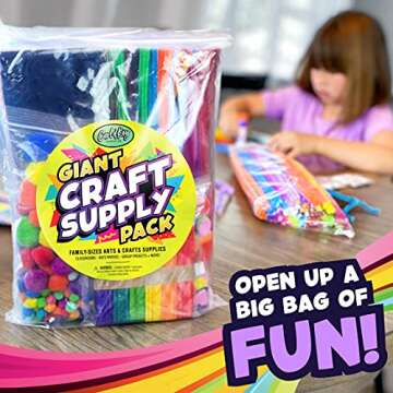 Arts and Crafts Supplies Kit for Kids - Boys and Girls Age 4 5 6 7 8 Years Old - Toddler Art Set Act...