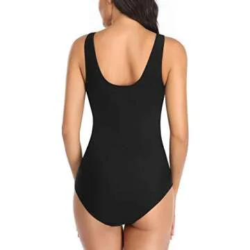 SUMMERSUNSHINE Maternity One Piece Swimwear Front Cross Pregnancy Swimsuit Bathing Suit Maternity Bikini Black M