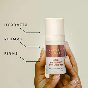 Georgette Klinger Age Defense Eye Cream – Rich Eye Balm: Lifts and Firms for Youthful Appearance, With 5 Botanical Oils to Hydrate while Diminishing Fine Lines and Wrinkles – 1/2 oz