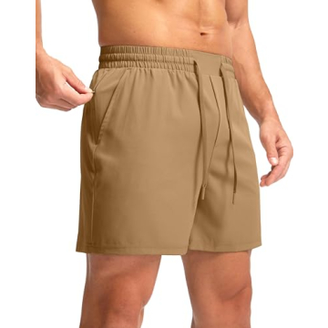 Soothfeel Men's Athletic Running Shorts with Zipper Pocket – Lightweight and Quick-Dry