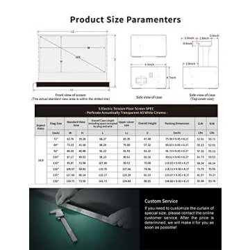 VIVIDSTORM Motorized Projector Screen Ideal for Home Cinema