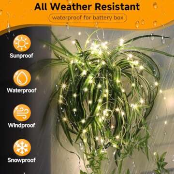 Mlambert 4 Pack 40FT 120LED Fairy Lights Battery Operated with Remote & Timer, Waterproof Twinkle Light 8 Modes for Indoor Outdoor Decor, Warm White