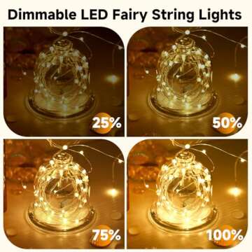Mlambert 4 Pack 40FT 120LED Fairy Lights Battery Operated with Remote & Timer, Waterproof Twinkle Light 8 Modes for Indoor Outdoor Decor, Warm White