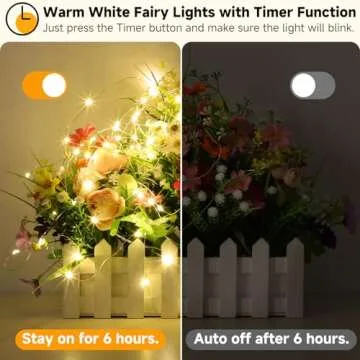 Mlambert 4 Pack 40FT 120LED Fairy Lights Battery Operated with Remote & Timer, Waterproof Twinkle Light 8 Modes for Indoor Outdoor Decor, Warm White