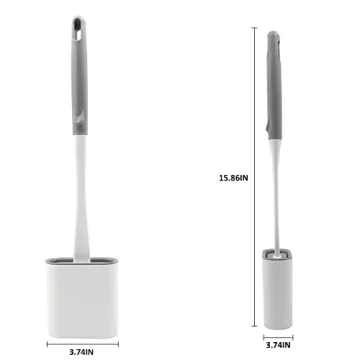 Rightwell Toilet Brush Set with Holder for Bathroom Cleaning