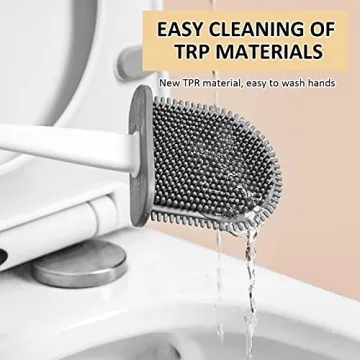 Rightwell Toilet Brush Set with Holder for Bathroom Cleaning