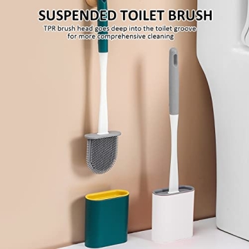 Rightwell Toilet Brush Set with Holder for Bathroom Cleaning