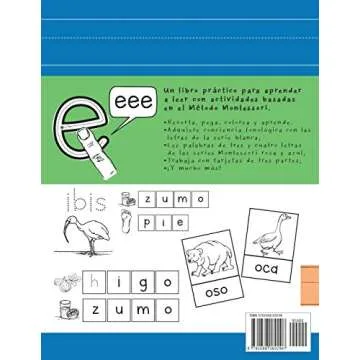 Leer con el Método Montessori: Cuaderno de actividades con letras, tarjetas y recortables (Libros d...