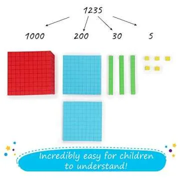 Simply Magic 131 PCS Foam Base Ten Blocks for Math - Place Value Blocks, Base 10 Math Manipulatives K-3, Math Counters, Number Blocks, Math Cubes, Kids Counting Blocks, Kindergarten 1st 2nd 3rd Grade