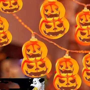 TEYOK Halloween Pumpkin Lights - 20 LED Battery Operated