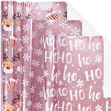 LeZakaa Christmas Wrapping Paper in Mini Rolls