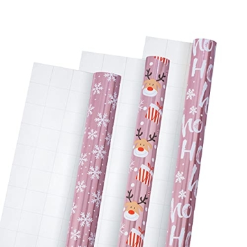 LeZakaa Christmas Wrapping Paper in Mini Rolls