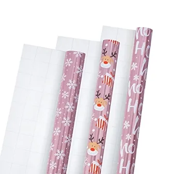 LeZakaa Christmas Wrapping Paper in Mini Rolls