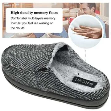 ONCAI Men's Comfort Slippers with Arch Support and Memory Foam