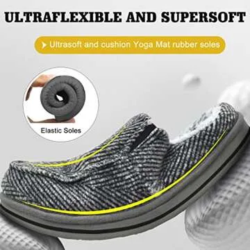 ONCAI Men's Comfort Slippers with Arch Support and Memory Foam