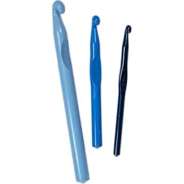 Boye 3399101000 Ergonomic Crochet Hook Set, Size L P Q, torqouise green,lightblue sky blue