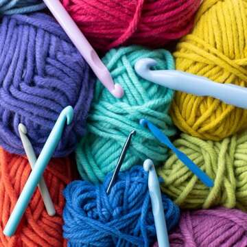 Boye 3399101000 Ergonomic Crochet Hook Set, Size L P Q, torqouise green,lightblue sky blue