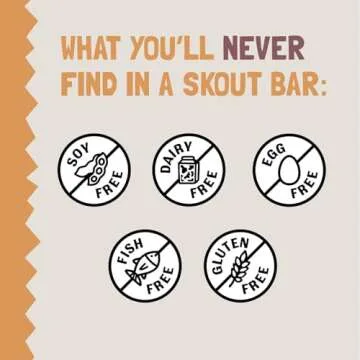 Skout Organic Chocolate Peanut Butter Kids Snack Bars (18 Pack) | Organic Kids Snack Bars | School Snacks & Lunch Snacks | No Refined Sugar | Vegan & Paleo | Gluten, Dairy, Grain Free