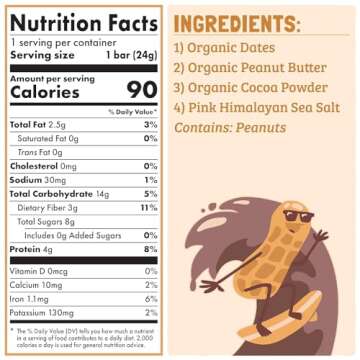 Skout Organic Chocolate Peanut Butter Kids Snack Bars (18 Pack) | Organic Kids Snack Bars | School Snacks & Lunch Snacks | No Refined Sugar | Vegan & Paleo | Gluten, Dairy, Grain Free