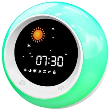 I.CODE Sun & Moon Kids Alarm Clock for Sleep Training