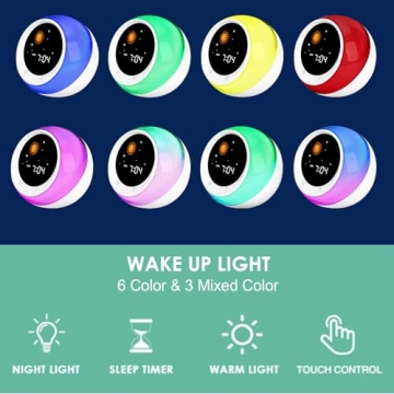 I.CODE Sun & Moon Kids Alarm Clock for Sleep Training