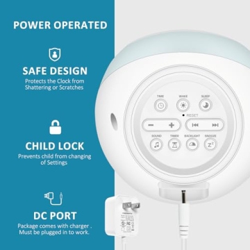 I.CODE Sun & Moon Kids Alarm Clock for Sleep Training