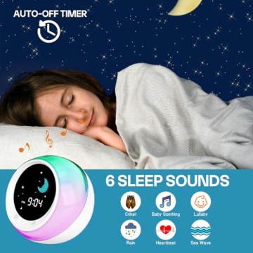I.CODE Sun & Moon Kids Alarm Clock for Sleep Training
