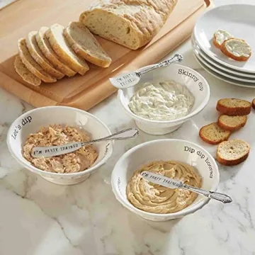 Mud Pie Dip Bowl Set, Hooray, 2" x 6"