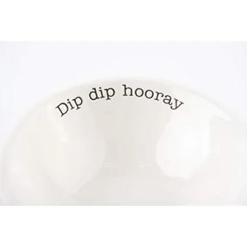 Mud Pie Dip Bowl Set, Hooray, 2" x 6"