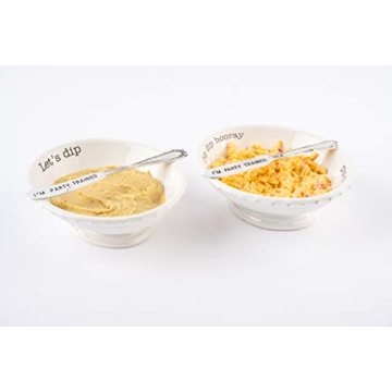 Mud Pie Dip Bowl Set, Hooray, 2" x 6"