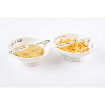Mud Pie Dip Bowl Set, Hooray, 2" x 6"