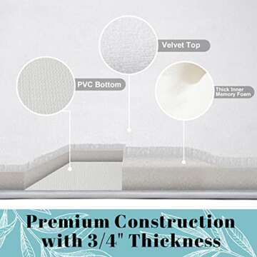 SONORO KATE Ultra Absorbent Non-Slip Bathroom Rugs