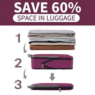 Premium BAGAIL Compression Packing Cubes for Travel
