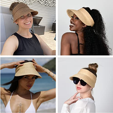FURTALK Women's Packable Sun Visor - Stylish Sun Protection