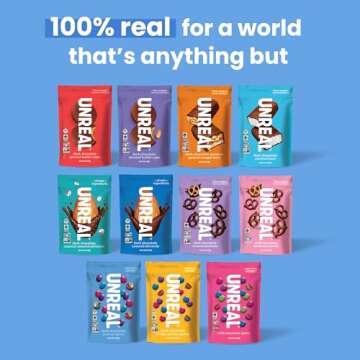 UNREAL Dark Chocolate Peanut Gems (Value Size Bag) | Vegan with Colors from Nature | Fair Trade, Non-GMO, & Gluten Free Ingredients | No Sugar Alcohols or Soy | 312grams