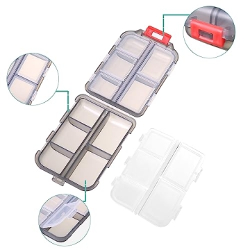 Zuihug Travel Pill Organizer - Compact 10 Compartments for Travel