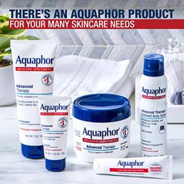 Aquaphor Healing Ointment Advanced Therapy Skin Protectant, Dry Skin Body Moisturizer, 0.25 Oz Jar, Pack of 6