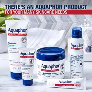 Aquaphor Healing Ointment Advanced Therapy Skin Protectant, Dry Skin Body Moisturizer, 0.25 Oz Jar, Pack of 6