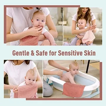 Yoofoss Muslin Burp Cloths 10 Pack Soft Absorbent Baby Washcloths