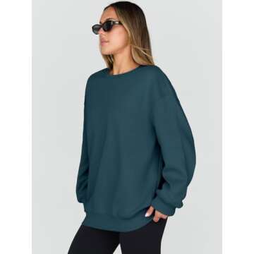 Trendy Queen Oversized Sweatshirts for Women - Comfy Hoodies